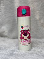 Authentic Disney "Cute Power Attack" Insulated Water Bottle – Push Button Lid (Stitch, Lotso, Judy, Nick)