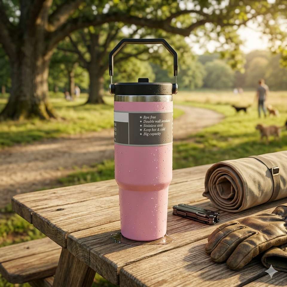 Double Wall Stainless Steel Tumbler with Straw Insulated Water Bottle Stainless Steel Tumbler
(900 ml)