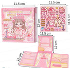 Princess Dress-Up Magnetic Sticker Activity Book for Girls - Reusable Fashion Doll Sticker Set with Clothes, Accessories & Wardrobe Playset, Creative DIY Learning Toy (Princess)