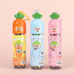 cute cartoon carrot-themed 12-piece watercolor marker pens