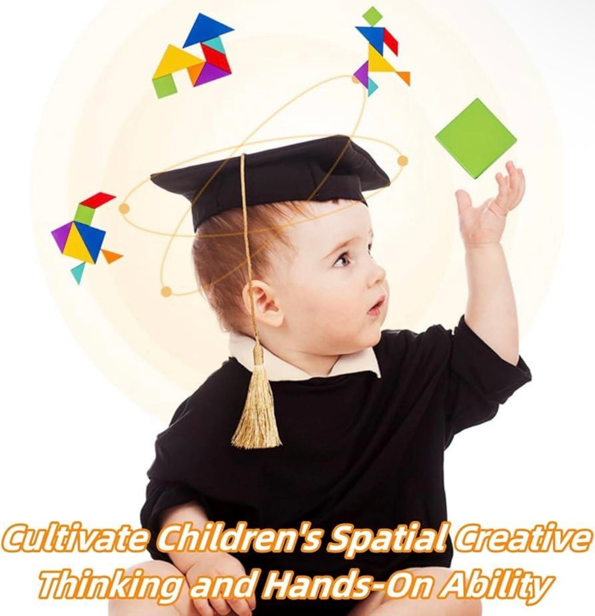 Magnetic Tangram Puzzle Book, an educational STEM toy designed for spatial reasoning, logic, and fine motor skill development.