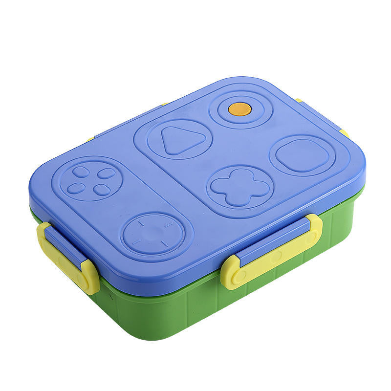 800ml Stainless Steel Lunch Box for School Children Food Storage Container 2-Compartment Kids Metal Lunch Box with Fork Spoon