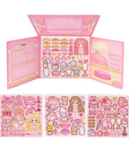 Princess Dress-Up Magnetic Sticker Activity Book for Girls - Reusable Fashion Doll Sticker Set with Clothes, Accessories & Wardrobe Playset, Creative DIY Learning Toy (Princess)