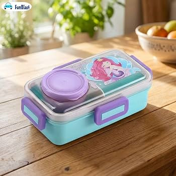 Single grid stainless steel lunch box with bowl ( 500ml+ 80ML )