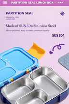 Single grid stainless steel lunch box with bowl ( 500ml+ 80ML )