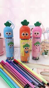 cute cartoon carrot-themed 12-piece watercolor marker pens