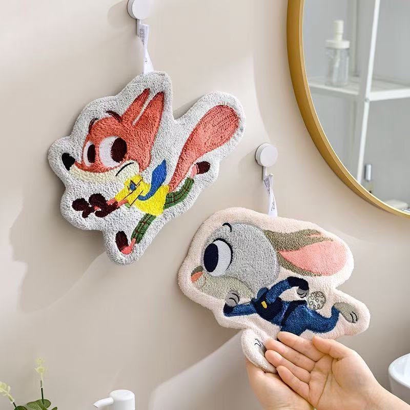 Zootopia Character Hand Towels | Cute Hanging Plush Towels