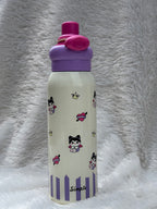 Water Bottle For Kids | Leakproof Dual Cap Water Bottle with Straw | Double Drinking Sipper Bottle With Portable Handle | BPA-Free | Easy To Carry For Girls & Boys - 500ML