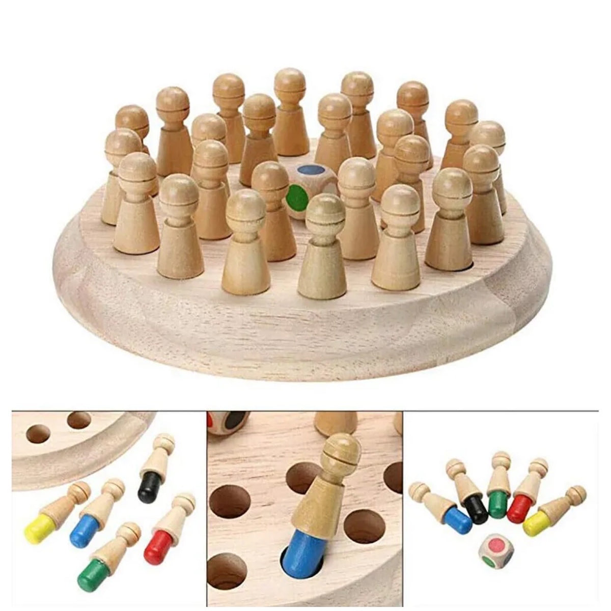 The Wooden Memory Chess Game is a popular Montessori-inspired educational board game. Despite the word "chess" in its name, it focuses entirely on color recognition, concentration, and spatial memory building rather than standard chess strategies.