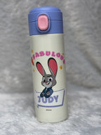 Authentic Disney "Cute Power Attack" Insulated Water Bottle – Push Button Lid (Stitch, Lotso, Judy, Nick)