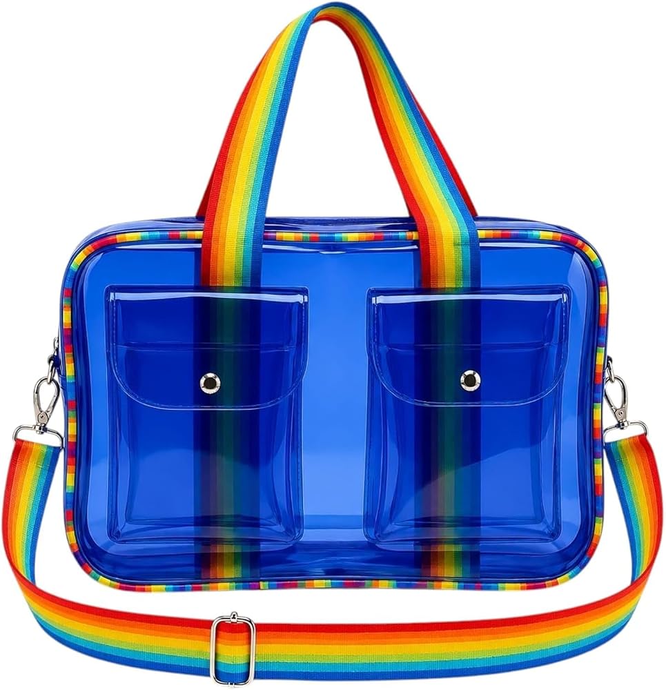 Transparent Jelly Tote Bag, Stylish PVC Waterproof Handbag for Women & Girls, Lightweight Travel & Gym Carry Bag, Daypack for Teens & Kids - Cute Travel, Beach & Casual Carry Bag, Pack of 1 Pcs