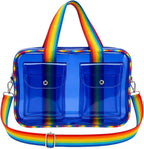 Transparent Jelly Tote Bag, Stylish PVC Waterproof Handbag for Women & Girls, Lightweight Travel & Gym Carry Bag, Daypack for Teens & Kids - Cute Travel, Beach & Casual Carry Bag, Pack of 1 Pcs