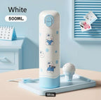 Cute Cartoon Insulated Water Bottle – 450ml Stainless Steel Double-Wall Vacuum Flask with Push-Button Flip Lid & Safety Lock (Leak-Proof, BPA-Free)