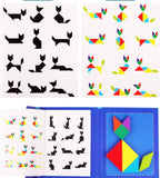 Magnetic Tangram Puzzle Book, an educational STEM toy designed for spatial reasoning, logic, and fine motor skill development.