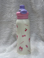 Water Bottle For Kids | Leakproof Dual Cap Water Bottle with Straw | Double Drinking Sipper Bottle With Portable Handle | BPA-Free | Easy To Carry For Girls & Boys - 500ML