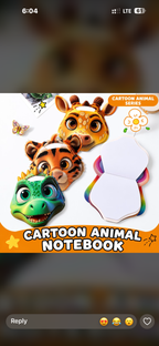 3D Cartoon Animal Face Drawing Book