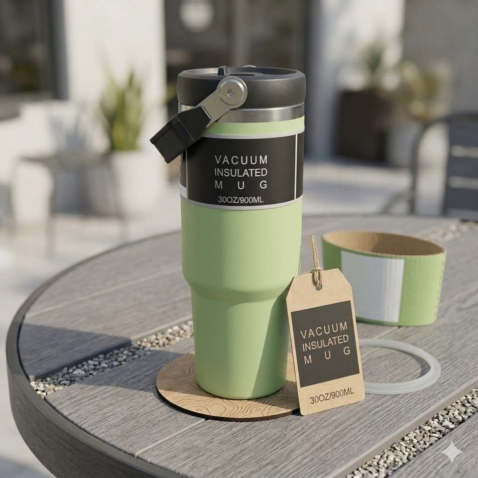 Double Wall Stainless Steel Tumbler with Straw Insulated Water Bottle Stainless Steel Tumbler
(900 ml)