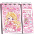 Cute Fairy Dress-Up Sticker Book for Girls, Spiral Activity Book with Dress-Up, Makeup, Headpiece & Nail Art Stickers, Coloring Cards with Paint & Brush (Sparkle Princess)