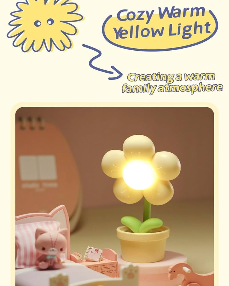 Little Flower LED Night Light for Kids Bedroom