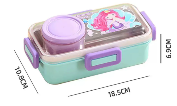 Single grid stainless steel lunch box with bowl ( 500ml+ 80ML )