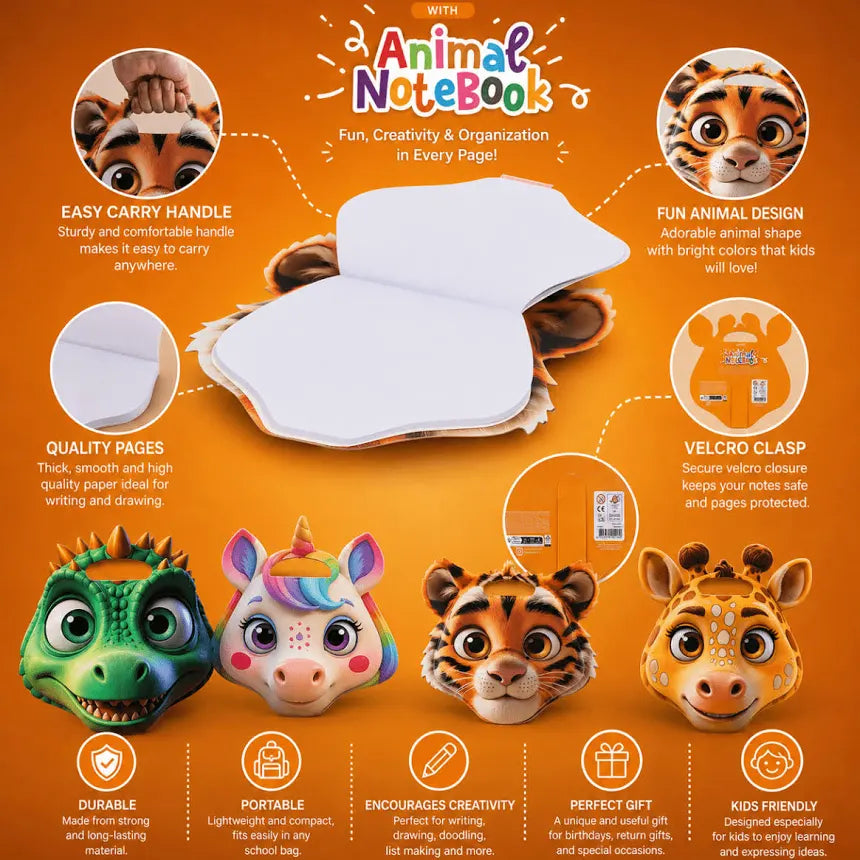 3D Cartoon Animal Face Drawing Book