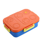 800ml Stainless Steel Lunch Box for School Children Food Storage Container 2-Compartment Kids Metal Lunch Box with Fork Spoon