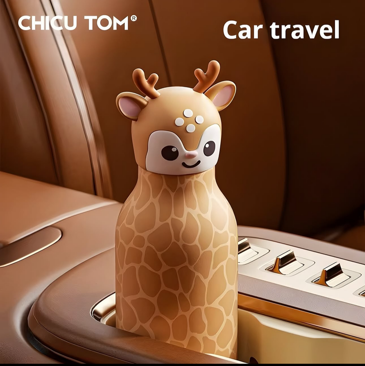 Chicu Tom Kids Cartoon Water Bottle | Cute Animal design | Kids school & Travel Bottle