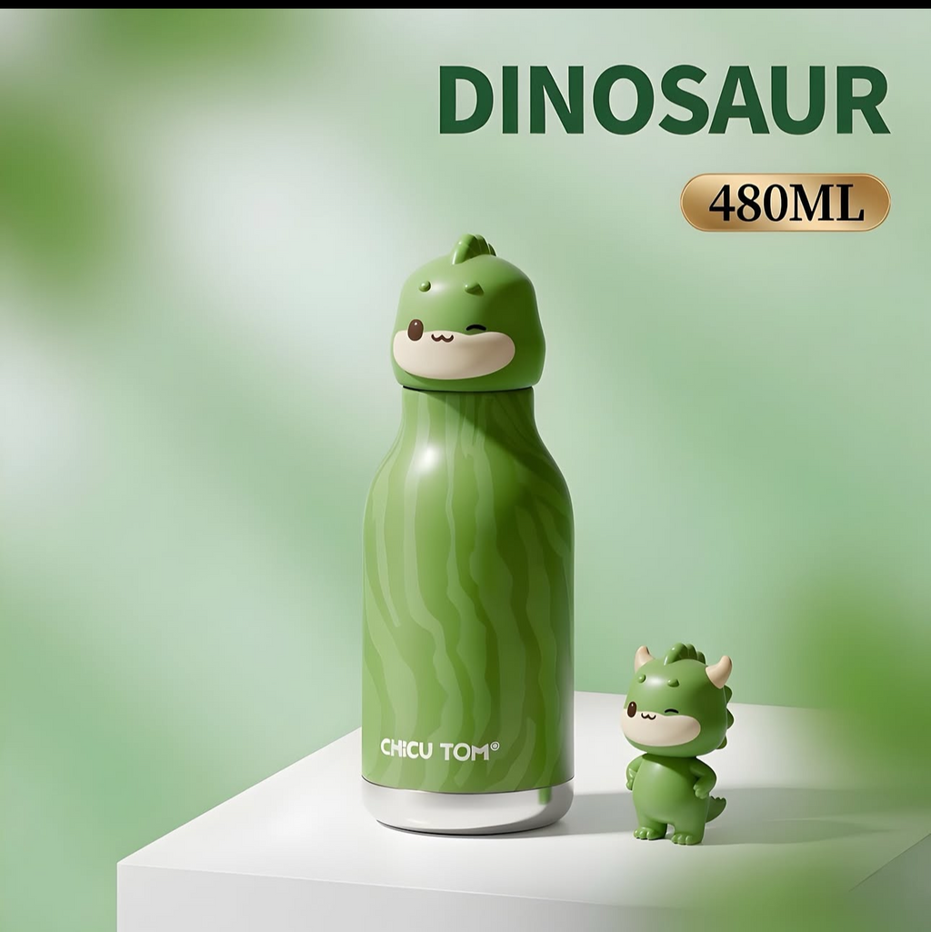 Chicu Tom Kids Cartoon Water Bottle | Cute Animal design | Kids school & Travel Bottle