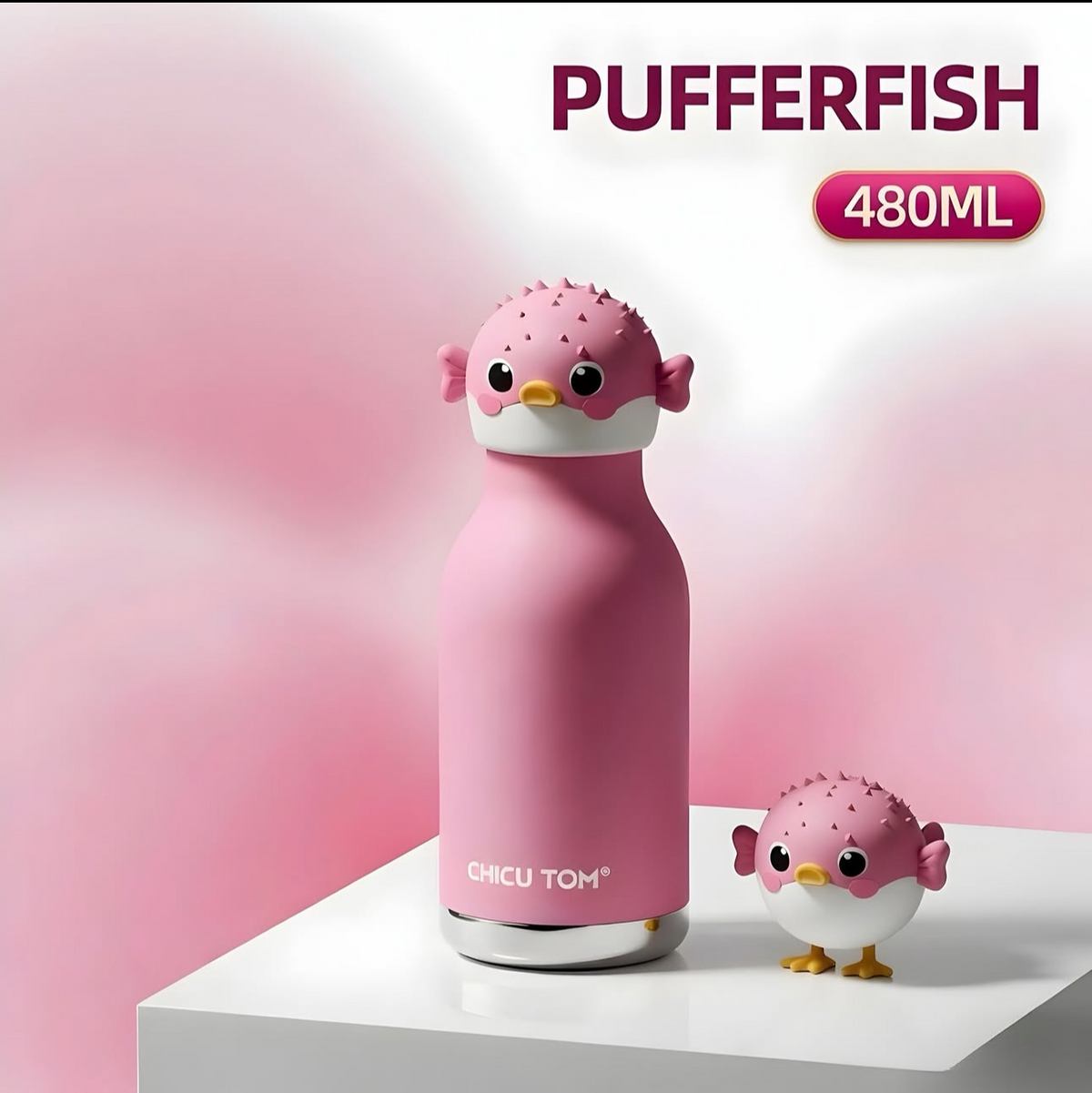 Chicu Tom Kids Cartoon Water Bottle | Cute Animal design | Kids school & Travel Bottle