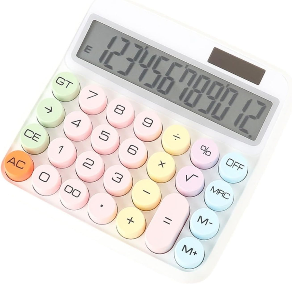 Mechanical Calculator, 12-Digit Calculators With Lcd Display Sensitive Button, 12 Digit Standard Calculator With Large Led Display