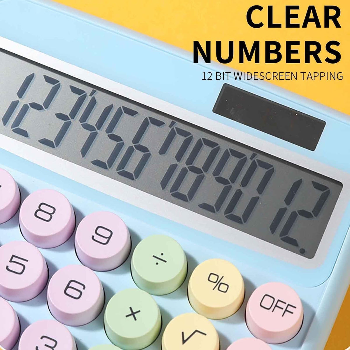 Mechanical Calculator, 12-Digit Calculators With Lcd Display Sensitive Button, 12 Digit Standard Calculator With Large Led Display