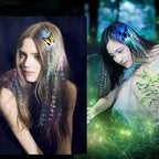 LED Flashing Light Butterfly Hair Clip | Braid Optical Fibber Hairpin Party Decor | Girl and Women Party Favours