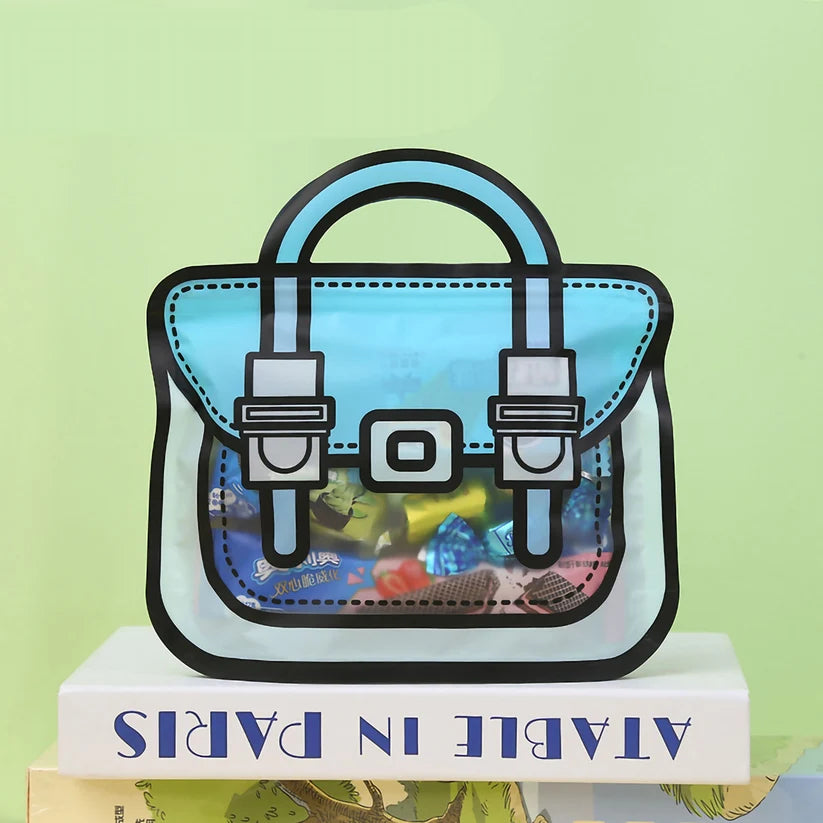 2D Comic Style Zipper Candy Pouch